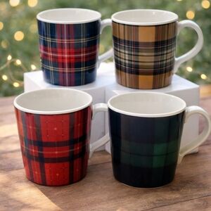 Pendleton Home Collection Tartan Plaid Mug Set Of 4 Multicolor